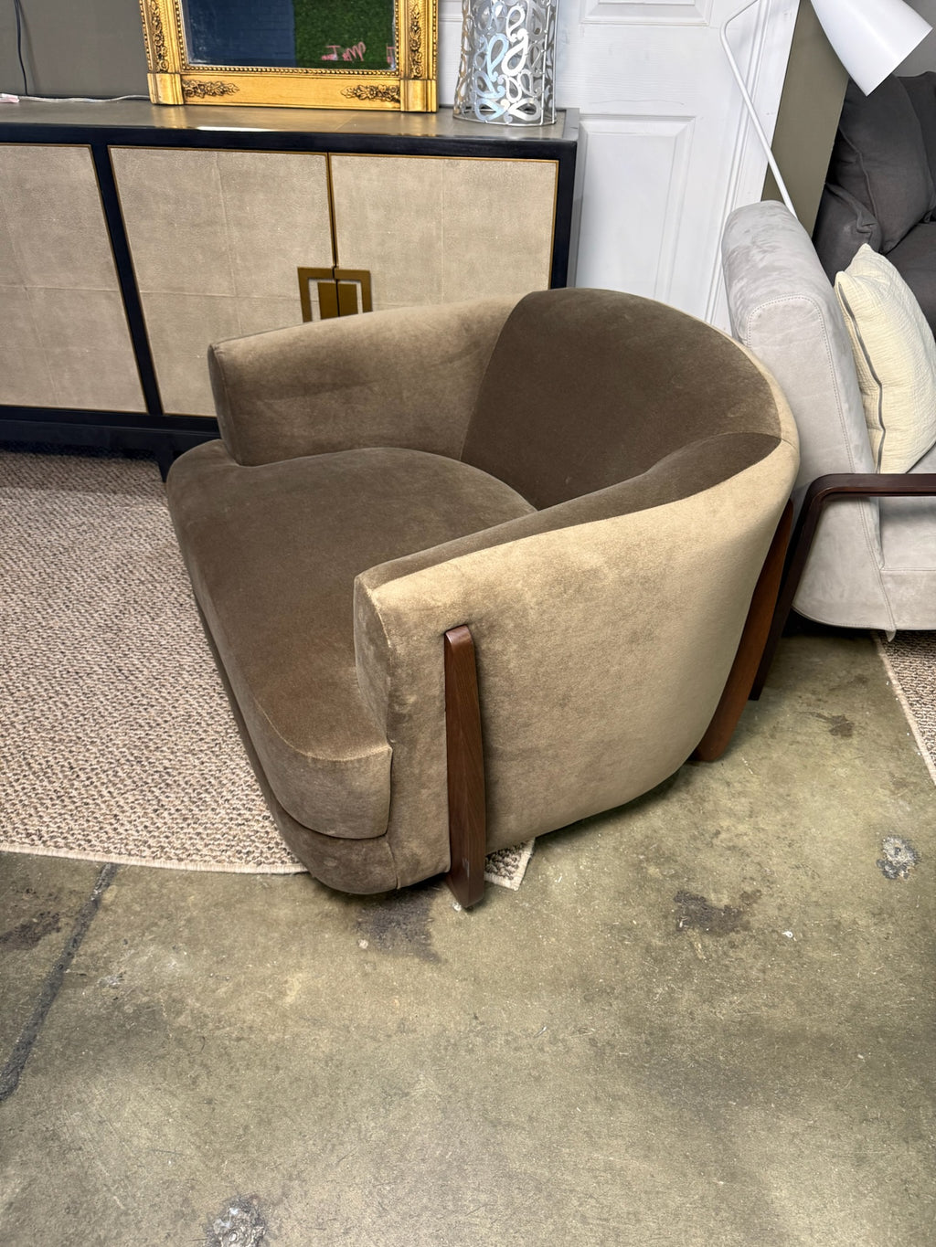 Designer Brand Performance Velvet Accent Chair