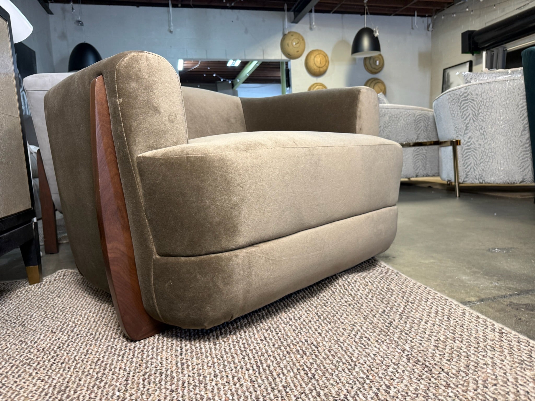 Designer Brand Performance Velvet Accent Chair