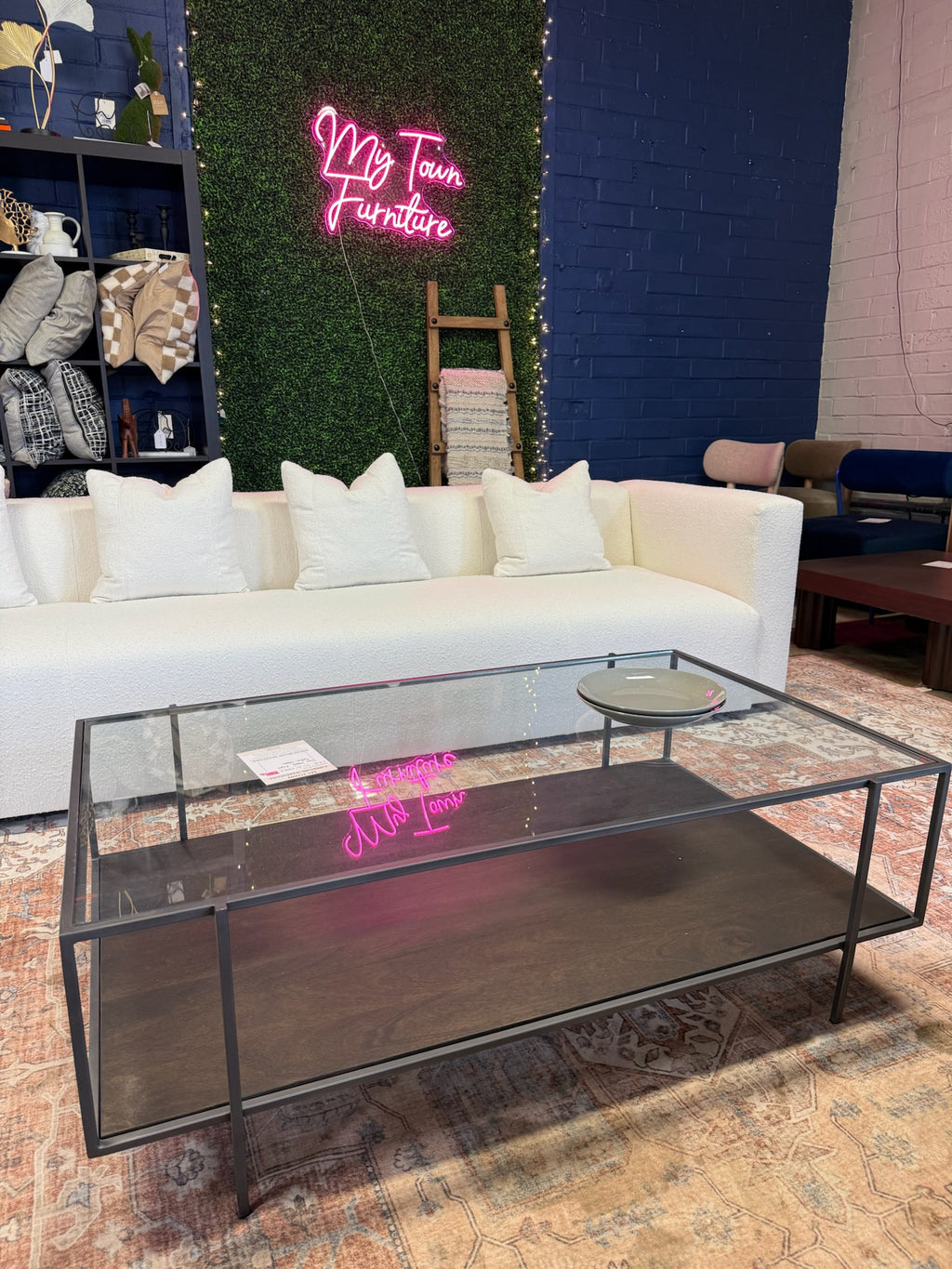 Designer 110 Inch White Boucle Sofa
