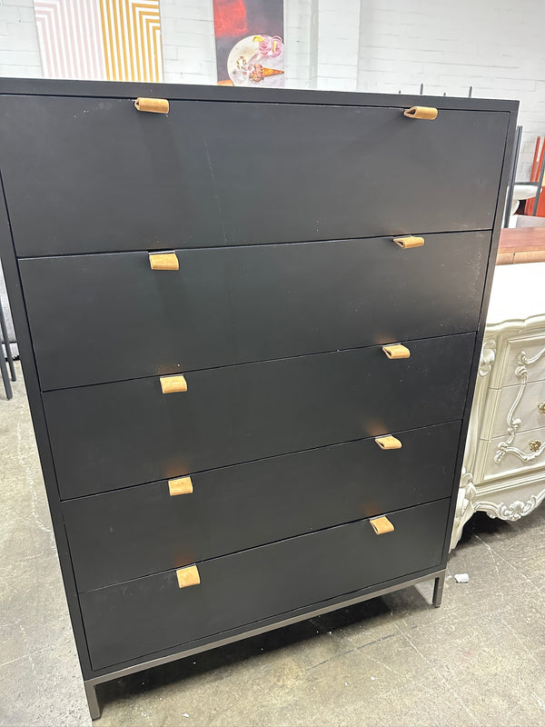 Four Hands Trey 5 drawer dresser black wash poplar