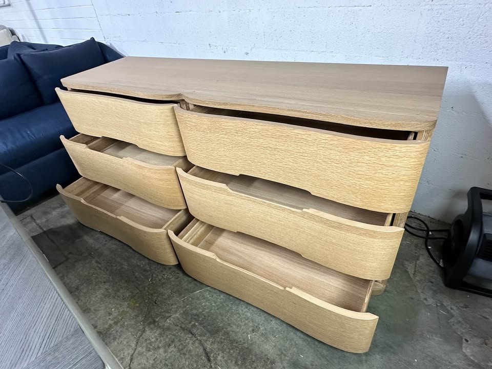 Designer 6 Drawer Solid Wood Dresser