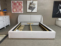 Designer California King Performance Greige Boucle Bed
