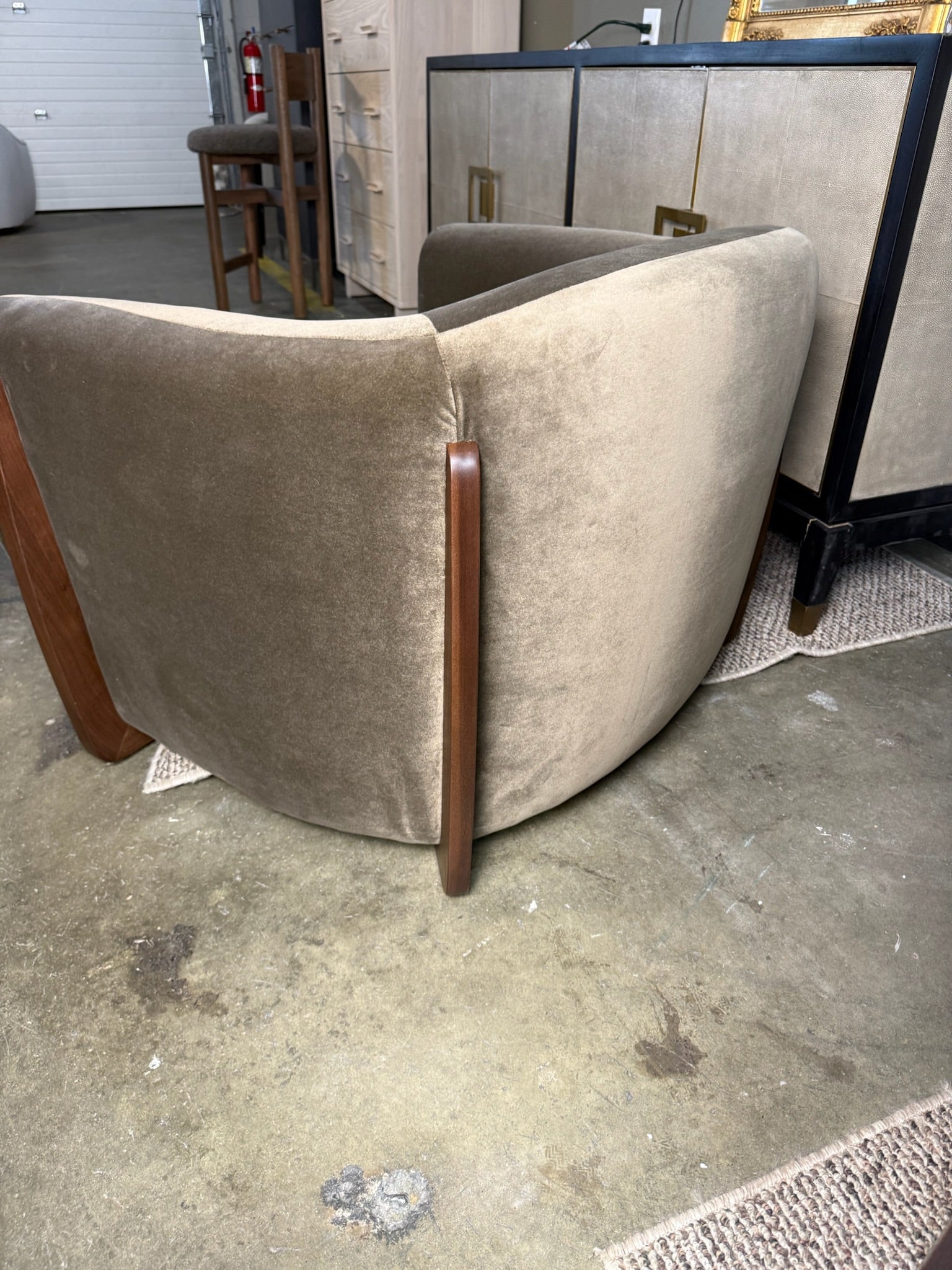 Designer Brand Performance Velvet Accent Chair