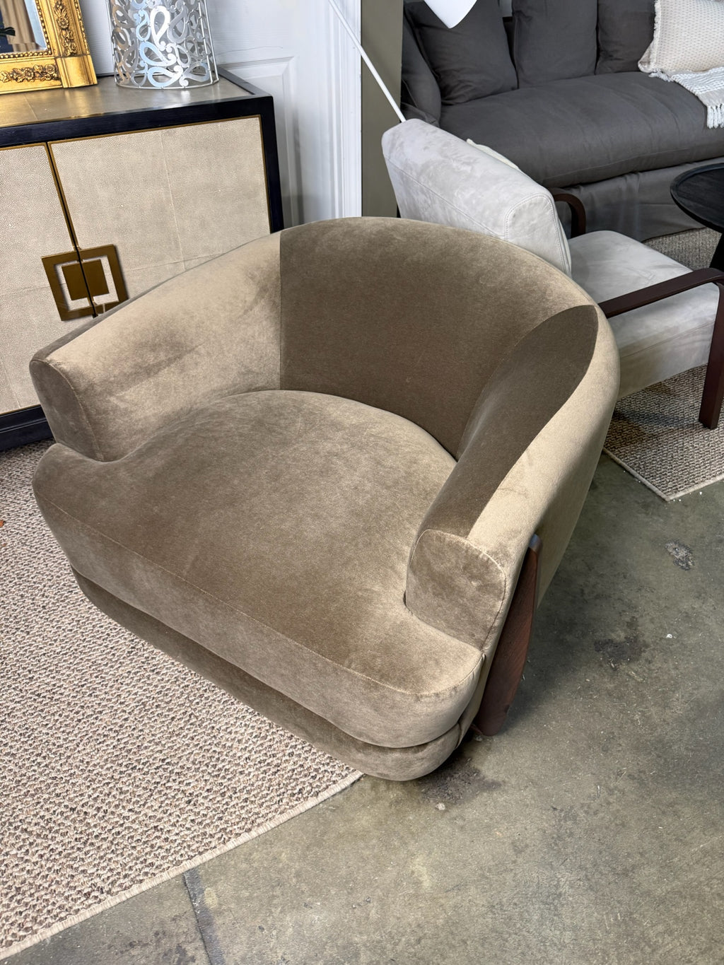 Designer Brand Performance Velvet Accent Chair