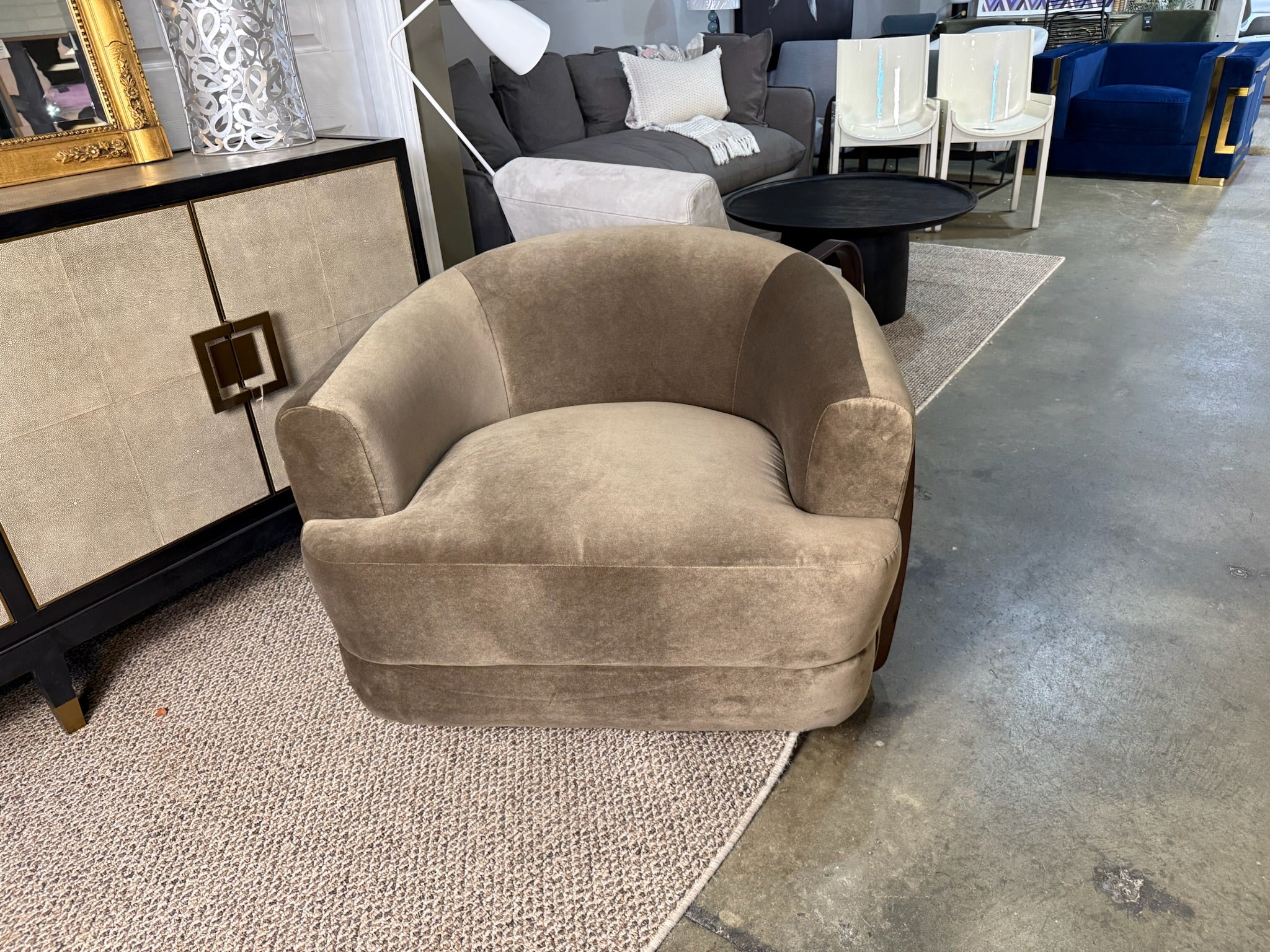 Designer Brand Performance Velvet Accent Chair