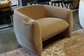 Designer Brand Accent Chair in Performance Velvet Taupe
