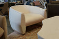 Designer Brand Accent Chair in Porcelain Alpaca Velvet