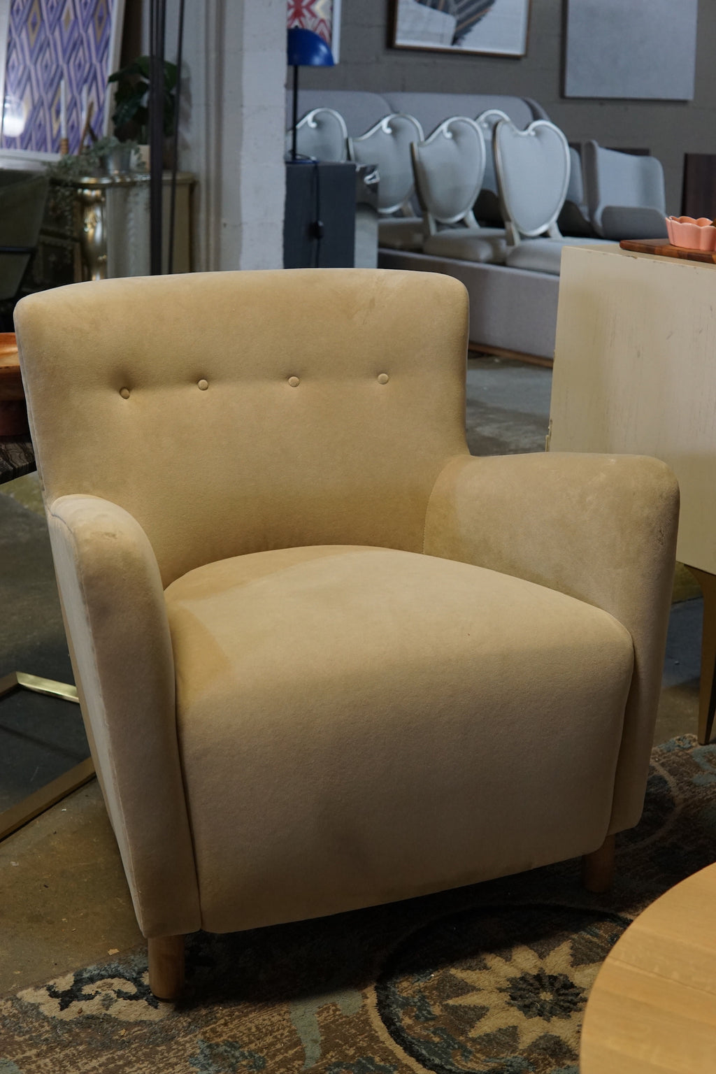 Designer Velvet Accent Chair