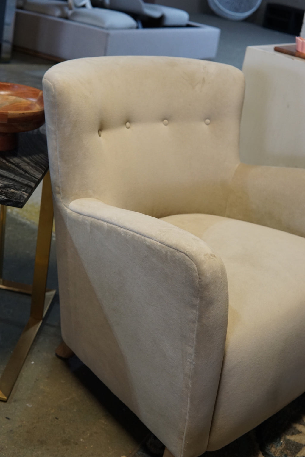 Designer Velvet Accent Chair