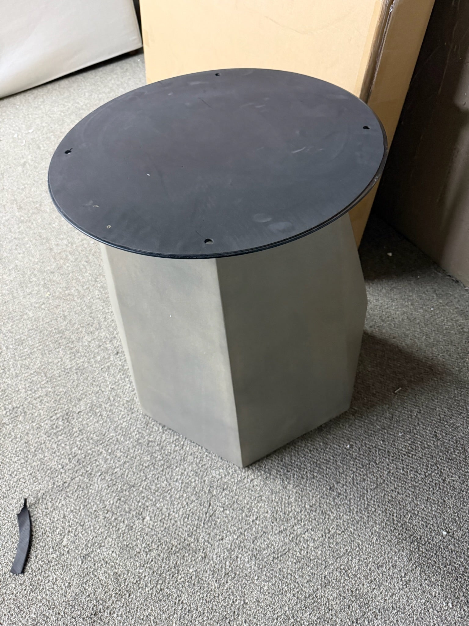 Four Hands Bowman Outdoor Dining Table 60" Grey Concrete