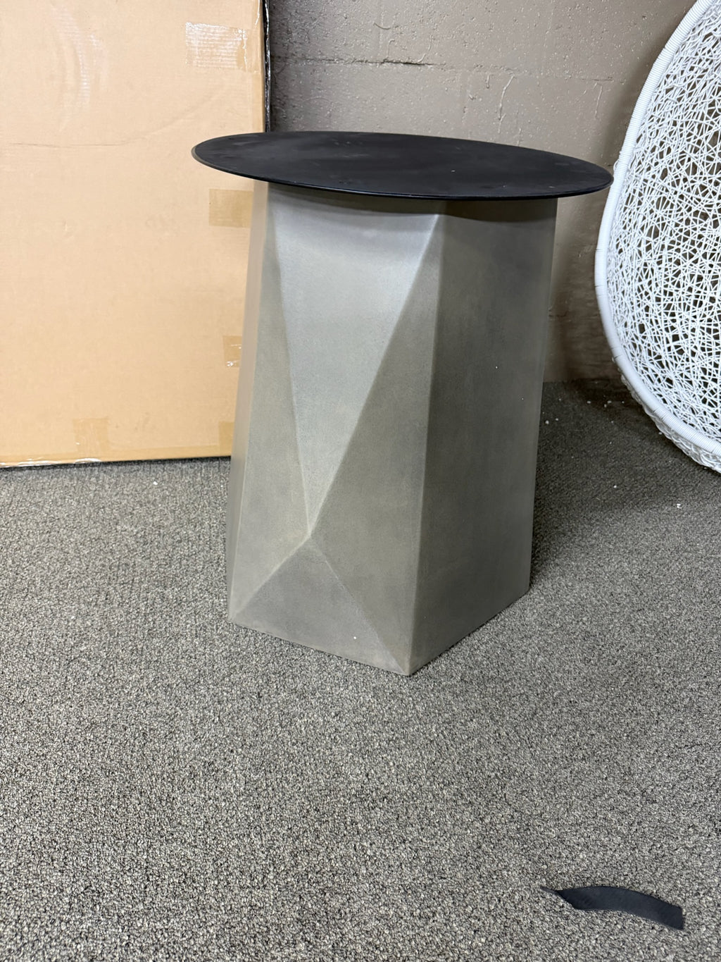 Four Hands Bowman Outdoor Dining Table 60" Grey Concrete