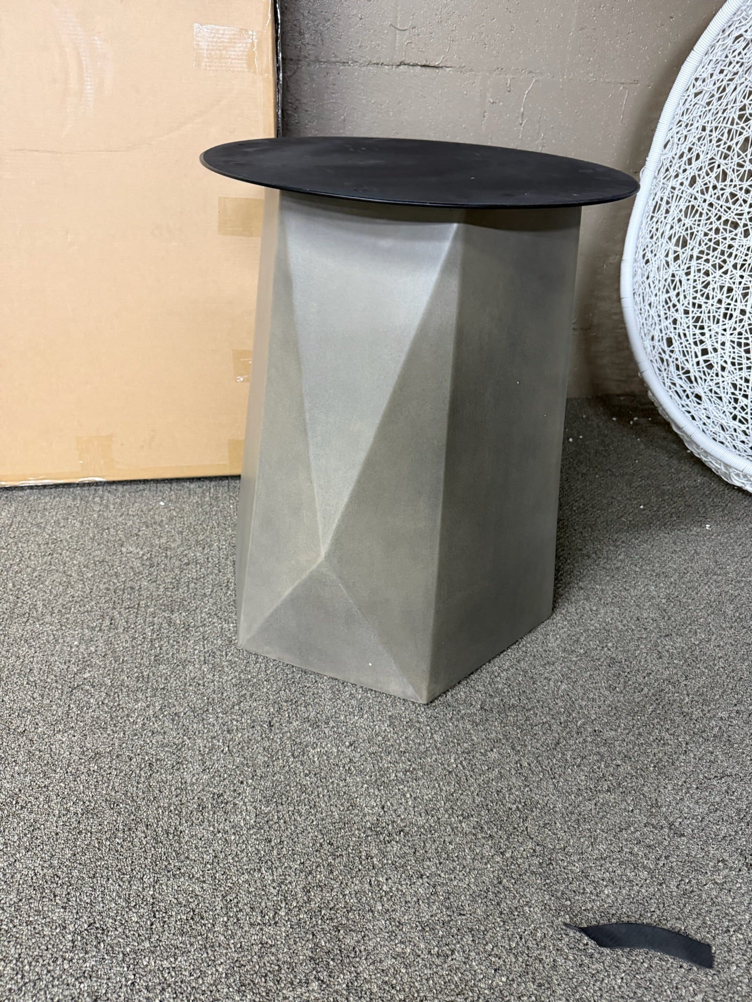 Four Hands Bowman Outdoor Dining Table 60" Grey Concrete