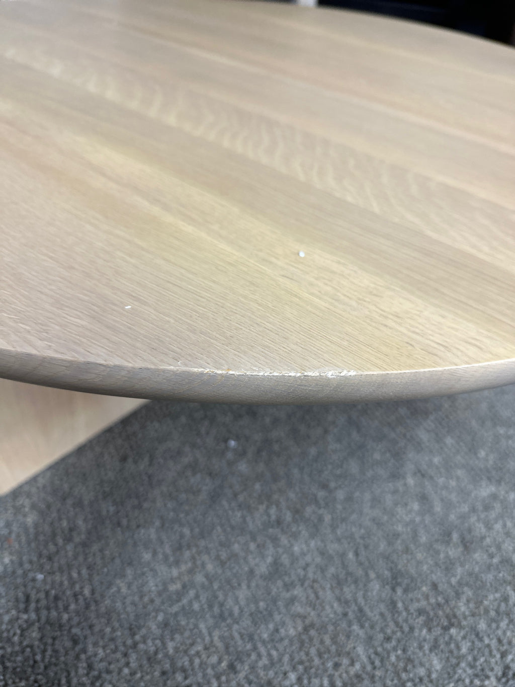 Light Oak 36" Designer Round Coffee Table