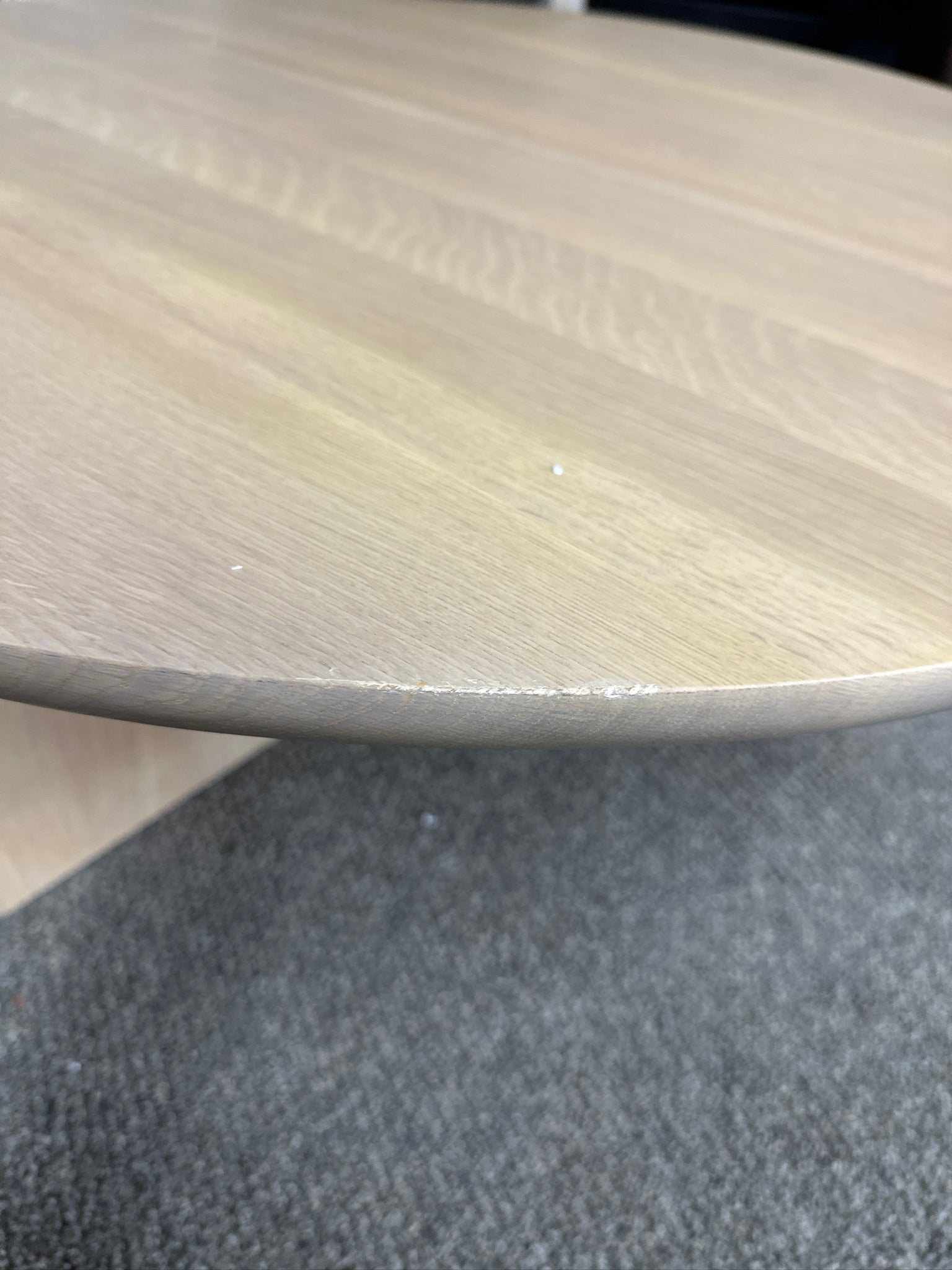 Light Oak 36" Designer Round Coffee Table