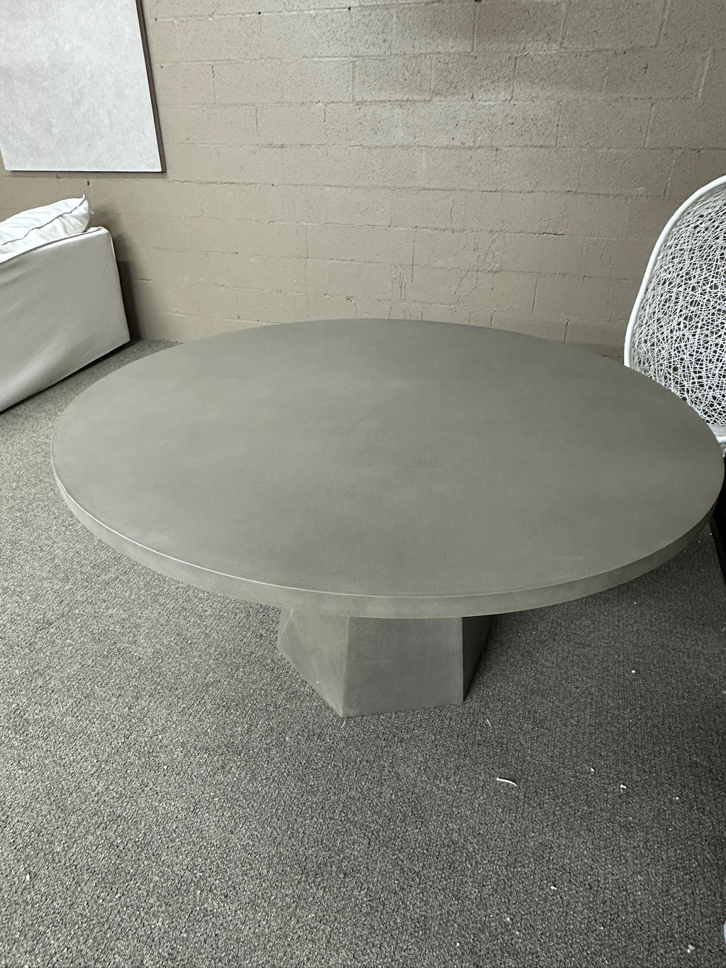 Four Hands Bowman Outdoor Dining Table 60" Grey Concrete