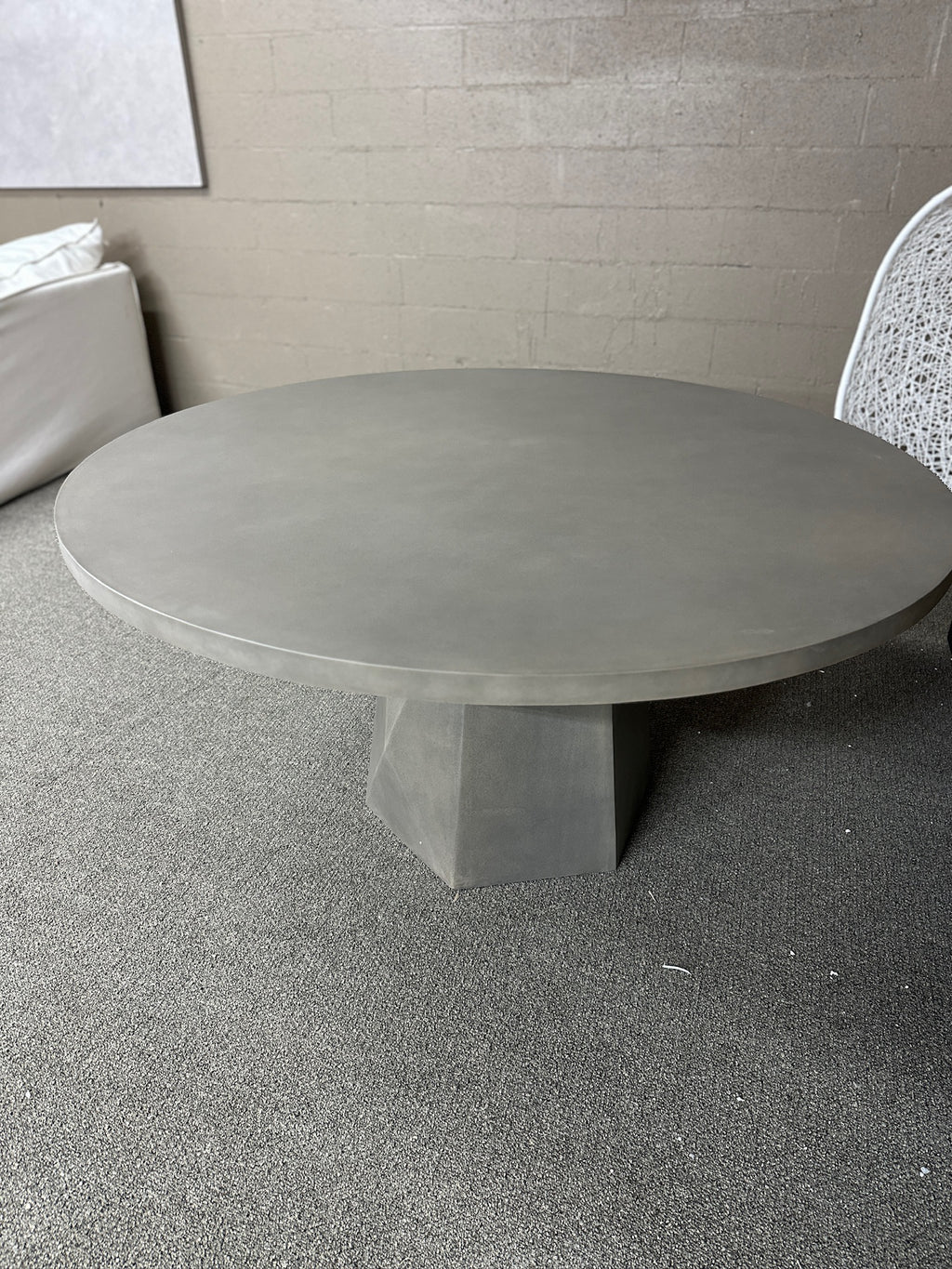 Four Hands Bowman Outdoor Dining Table 60" Grey Concrete
