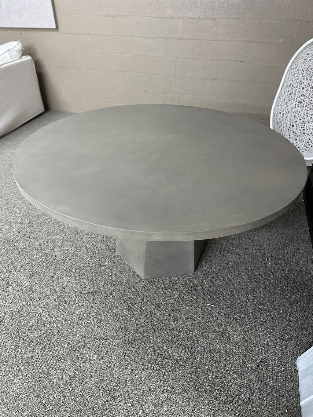 Four Hands Bowman Outdoor Dining Table 60" Grey Concrete