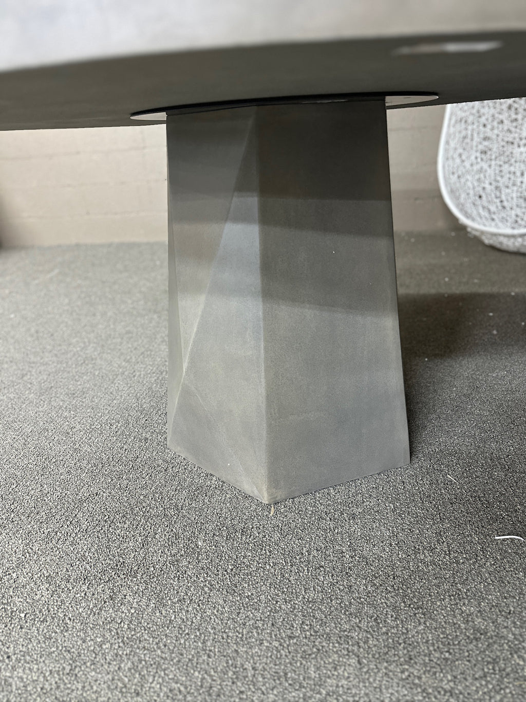 Four Hands Bowman Outdoor Dining Table 60" Grey Concrete