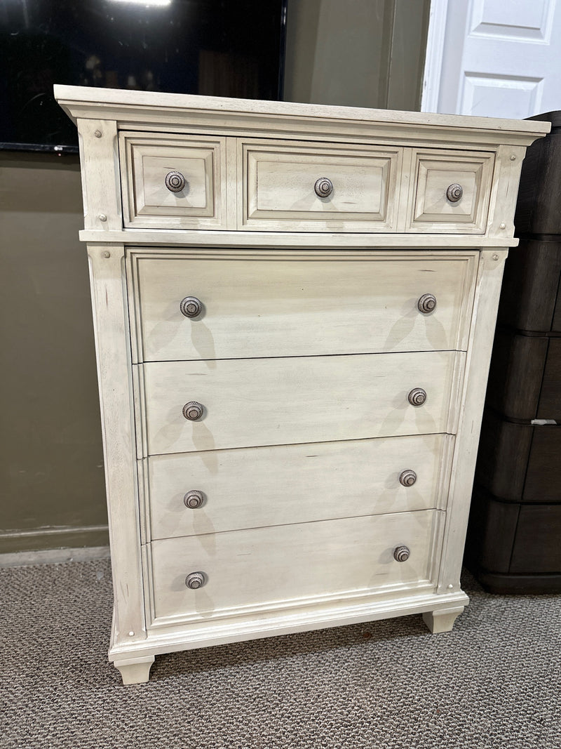 American Woodcrafters Sedona Chest in Cobblestone White