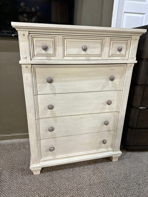 American Woodcrafters Sedona Chest in Cobblestone White