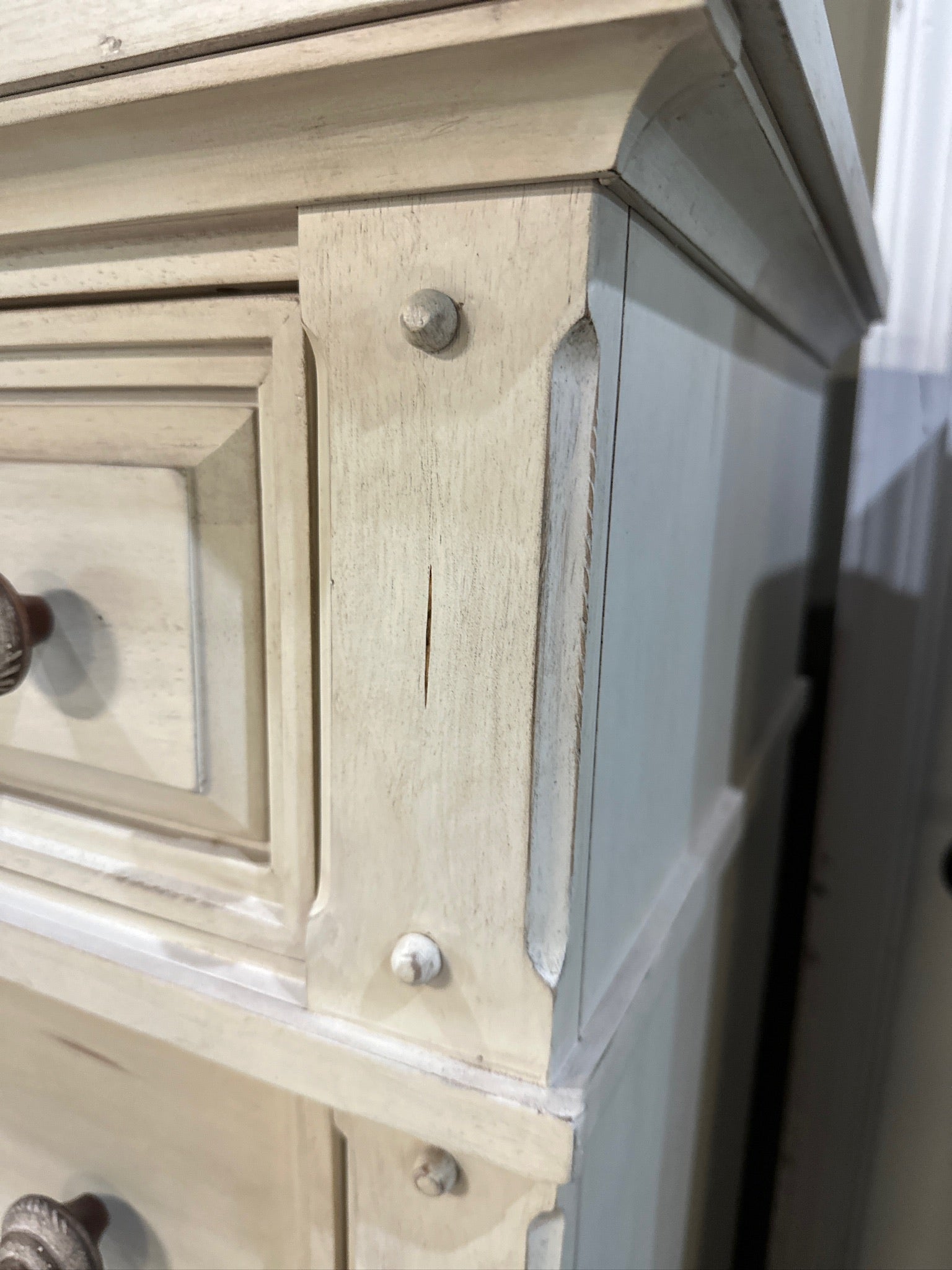 American Woodcrafters Sedona Chest in Cobblestone White