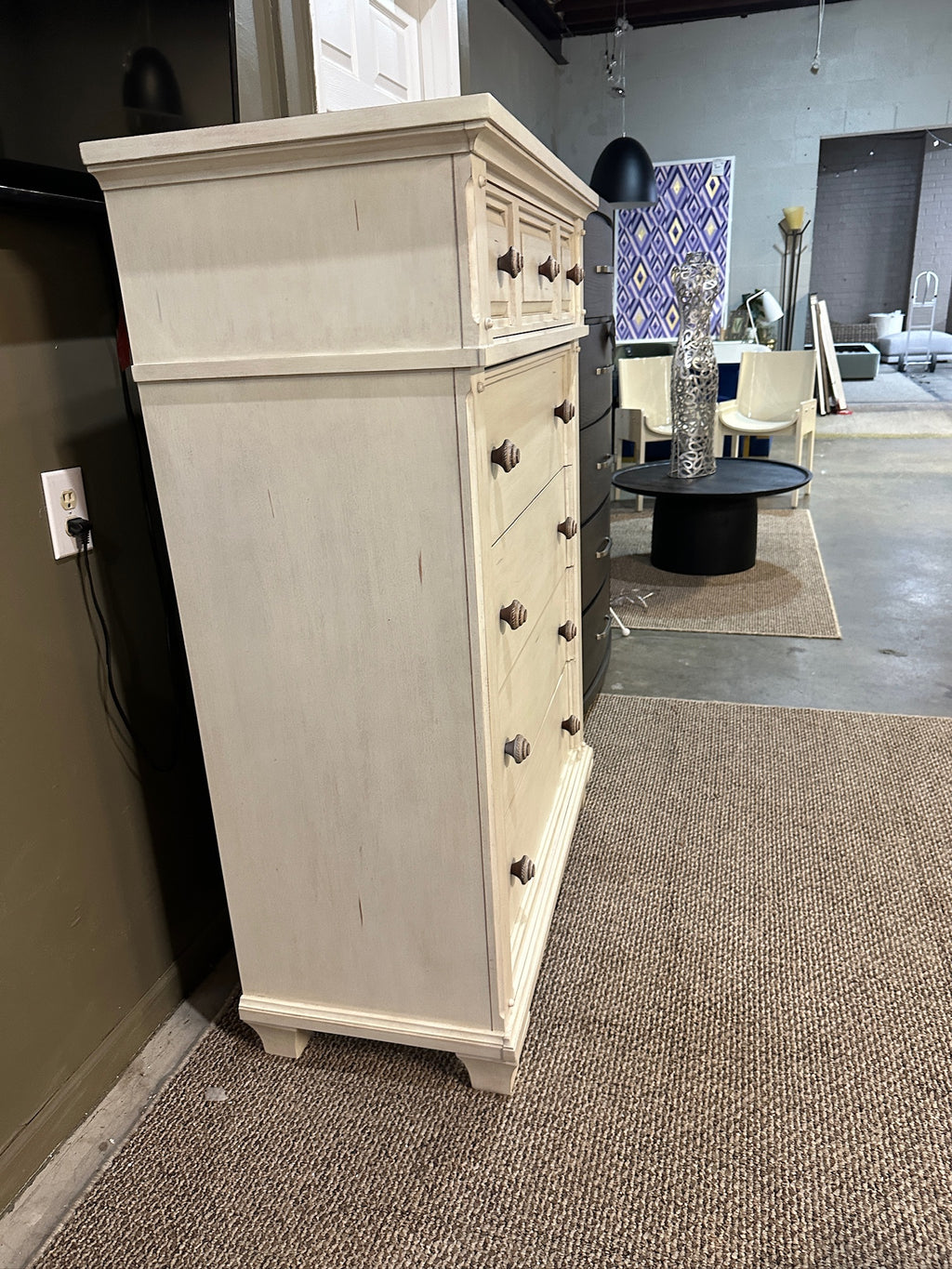American Woodcrafters Sedona Chest in Cobblestone White
