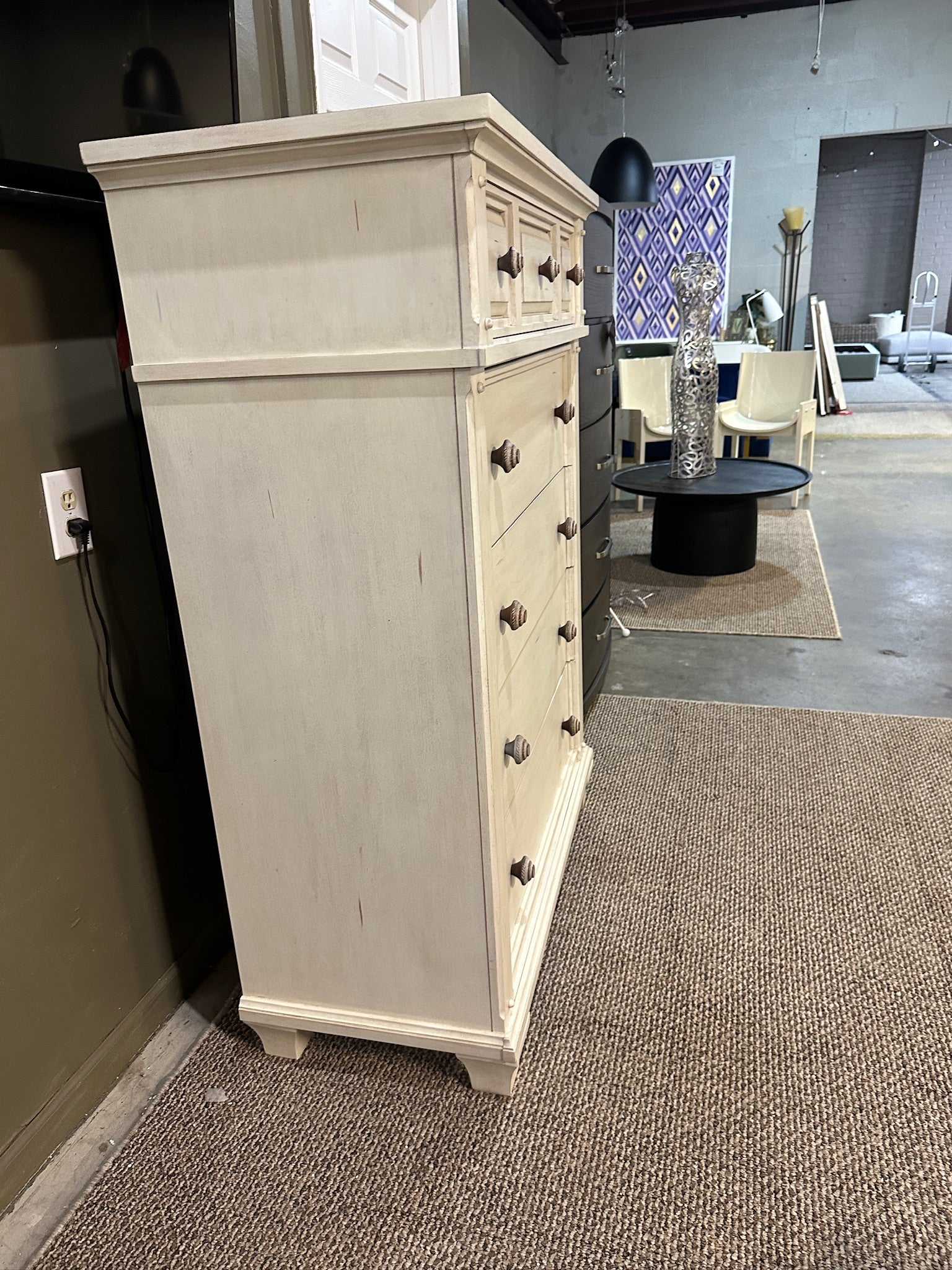 American Woodcrafters Sedona Chest in Cobblestone White