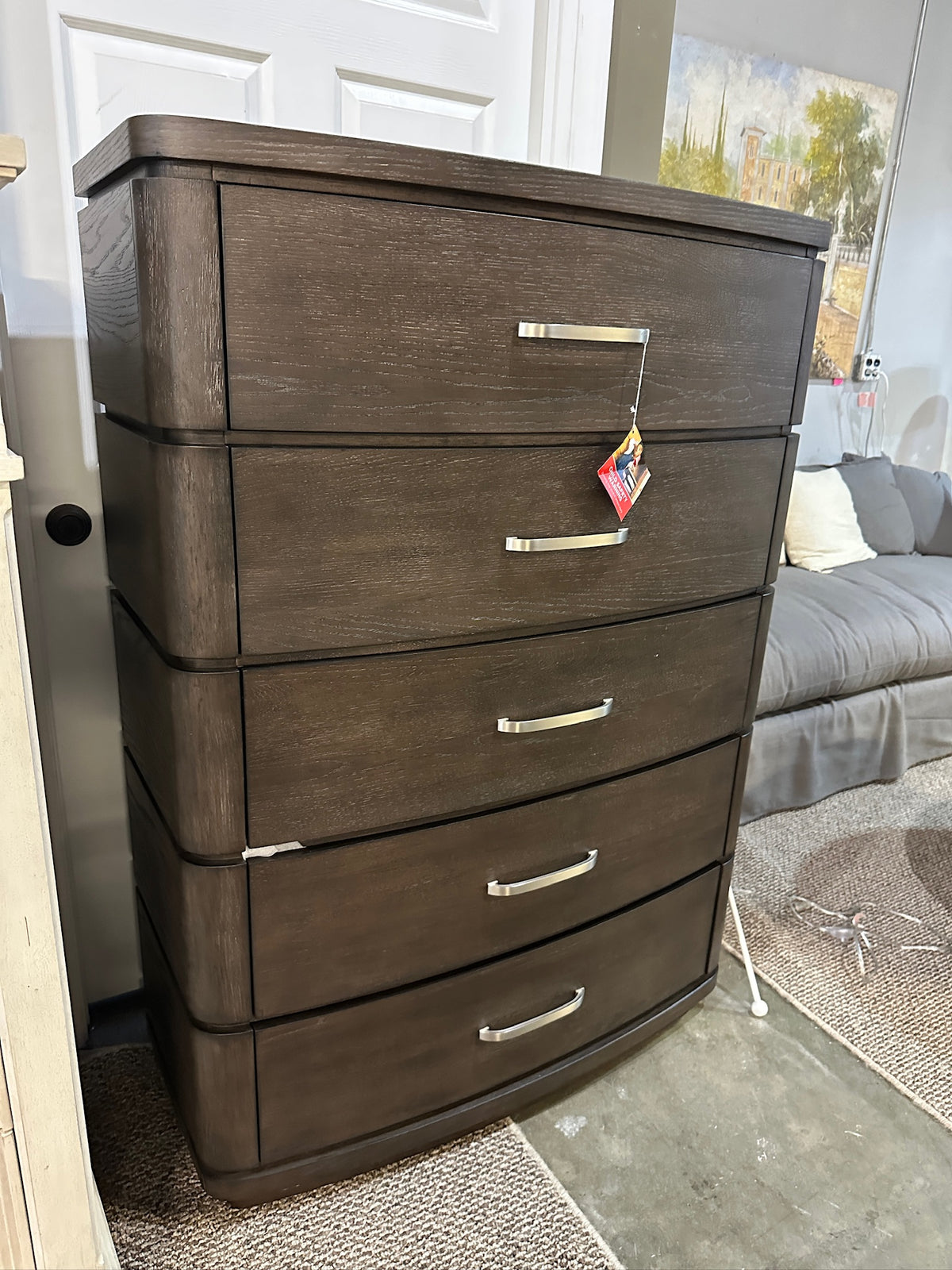 Cascade Falls Satin Espresso 5 Drawer Chest