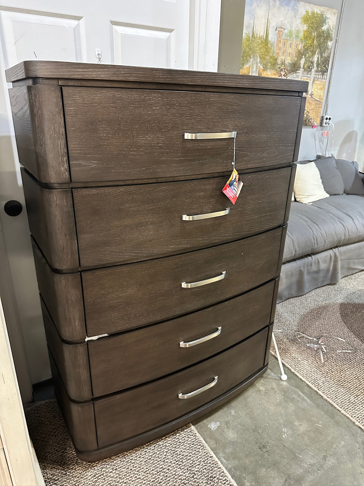 Cascade Falls Satin Espresso 5 Drawer Chest