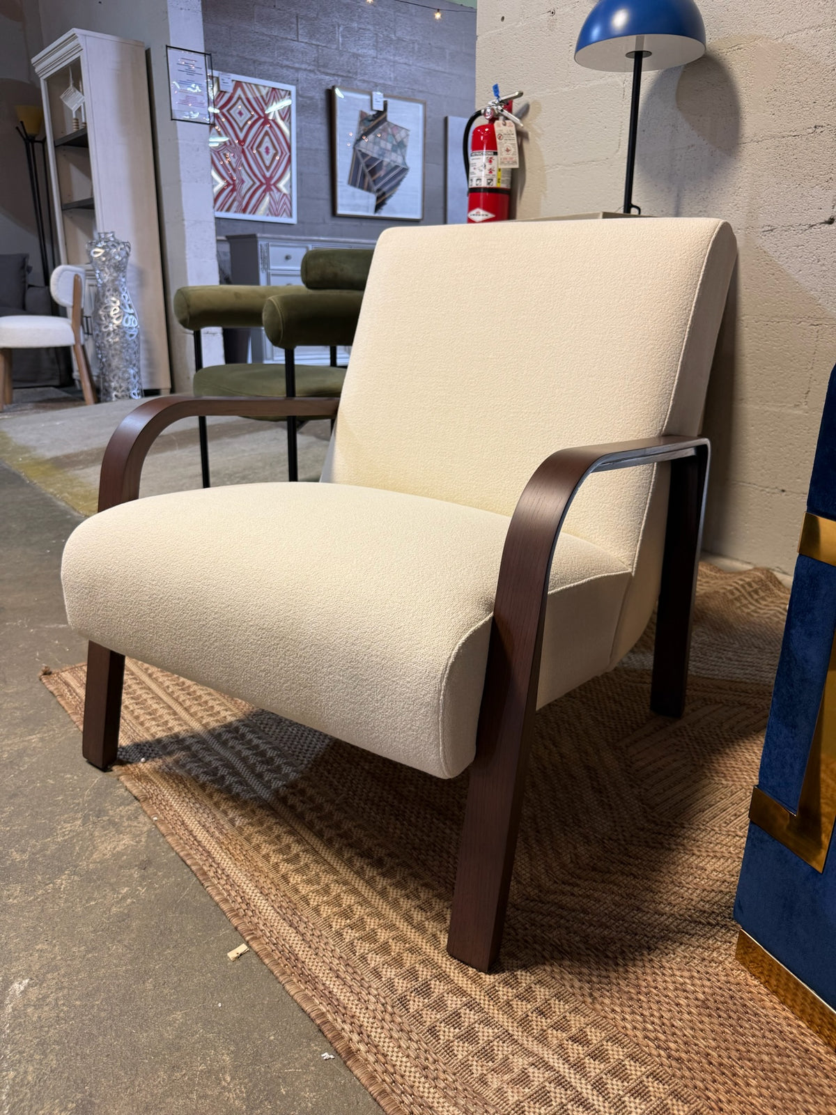 Designer Brand White Performance Fabric Accent Chair