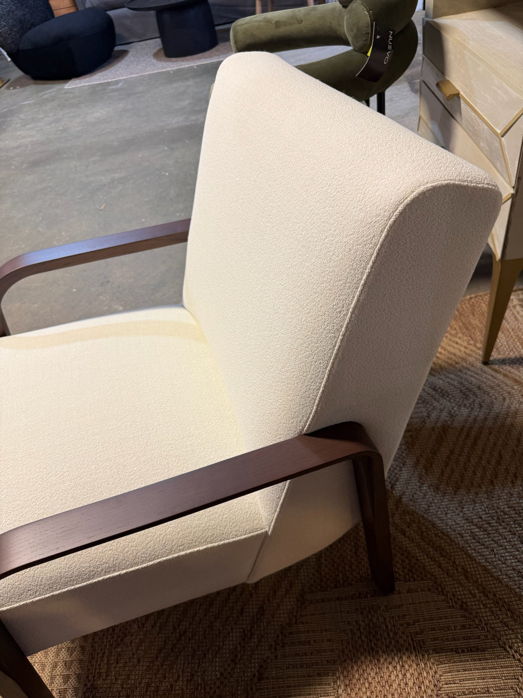 Designer Brand White Performance Fabric Accent Chair