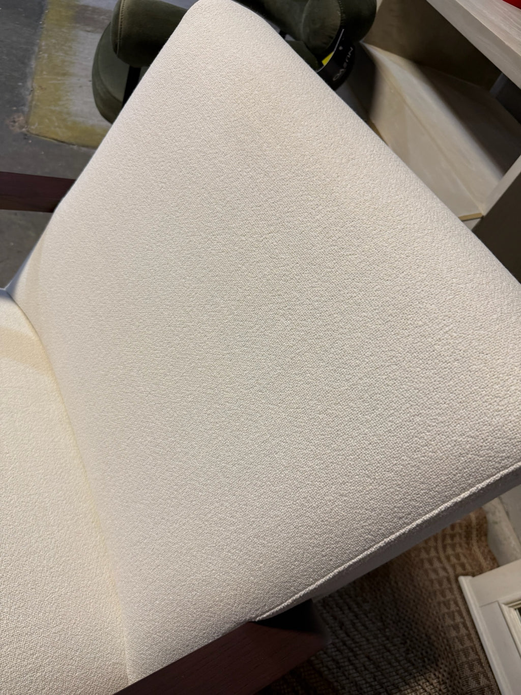 Designer Brand White Performance Fabric Accent Chair