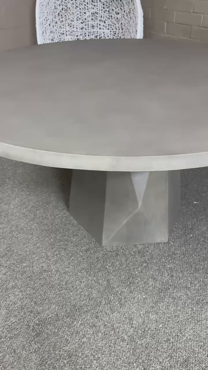 Four Hands Bowman Outdoor Dining Table 60" Grey Concrete